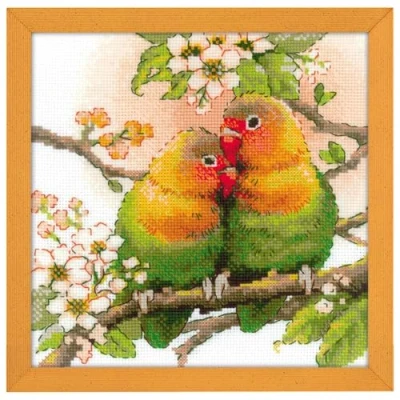 Image of RIOLIS Cross Stitch Kit 1780 Lovebirds