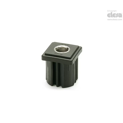 Image of ELESA Square end cap for tube ND.Q 30x1.5 M8