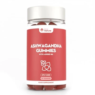 Image of Ashwagandha Gummies 1500mg High Strength Root Supplement with Vitamin B6 Natural Apple Flavour 60