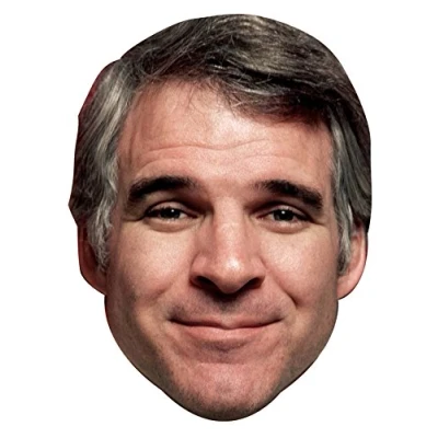 Image of FoxyPrinting Steve Martin Young JB Actor Movie Tv Celebrity Cardboard Party Face Mask Fancy Dress