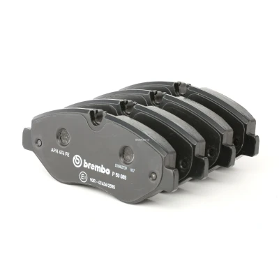 Image of 68006732AA, 68006732AC, 68055461AD brake pad set BREMBO P 50 085 incl. wear warning contact with caliper screws accessories
