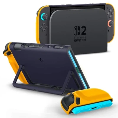 Image of Spigen Nano Pop Case Compatible with Nintendo Switch 2 2025 Built in Stand Blueberry Navy