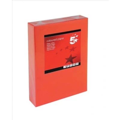 Image of 3 X Coloured Copier Paper Multifunctional Ream Wrapped 80gsm A4 Deep Red [500 Sheets]