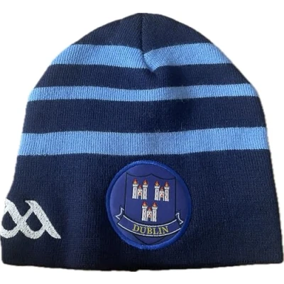 Image of Dublin Official GAA Ireland County Home Style Beanie hat very rare limited Stock NAVY