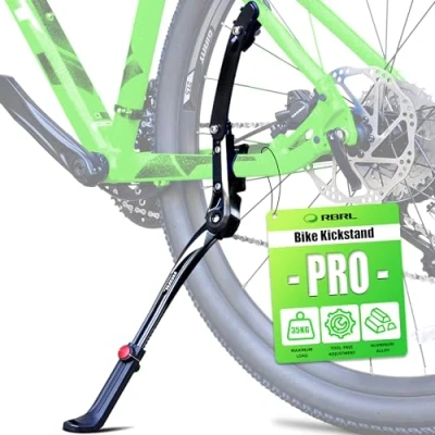 Image of RBRL New Alloy Adjustable Bike Kickstand,Height Stand For 24 29 Inches,Bicyle Mountain Bike/Road
