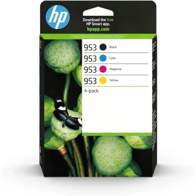 Image of HP 953 4 pack Black/Cyan/Magenta/Yellow Original Ink Cartridges