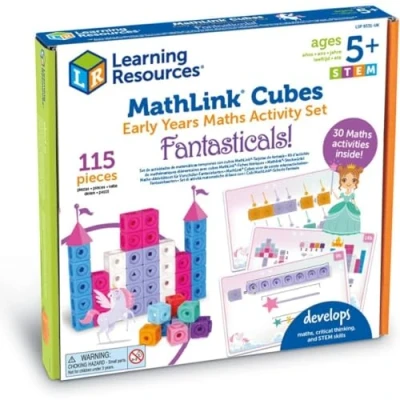 Image of Learning Resources MathLink Cubes Early Maths Activity Set : Fantasticals, Ages 5+