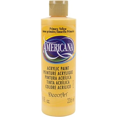 Image of DecoArt Americana Acrylic Paint 8oz Primary Yellow, Other, Multicoloured, 5.08 x 4.82 16.25 cm