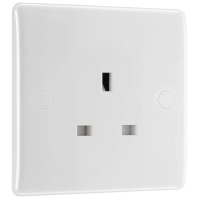 Image of BG Electrical 823 Nexus White 1 Gang Unswitched Socket 13A