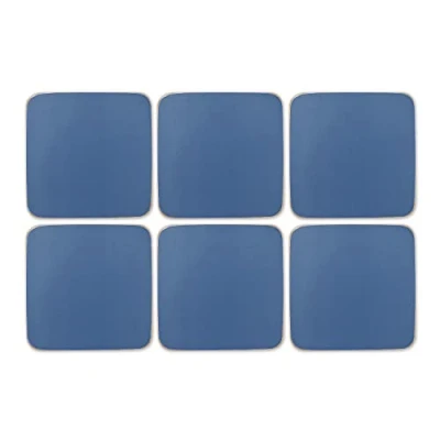 Image of Portmeirion Home &amp; Gifts Harbour Blue Coasters Set of 6, 10.5cm x / 4&quot;