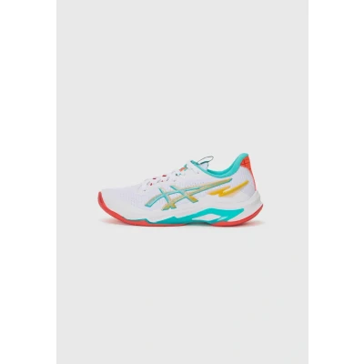 Image of Asics Netburner Ballistic 4 Handball shoes, Women&#039;s, Size: 8, White/sea glass shoes