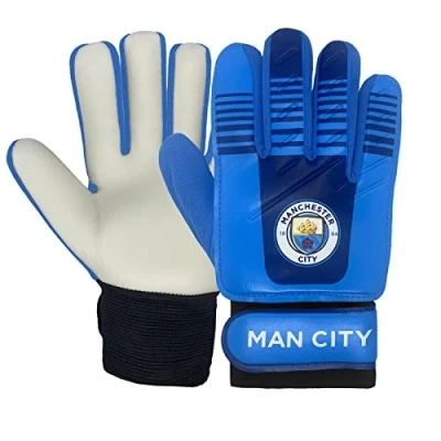 Image of Manchester City FC Official Football Gift Youths Goalkeeper Goalie Gloves