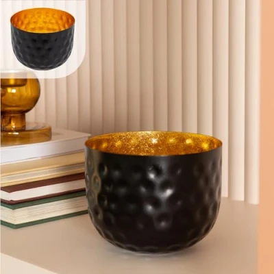 Image of Hammered bowl candle holder