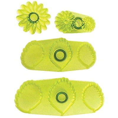 Image of PME 103FF030 JEM Strawberry Leaves &amp; Calyx Cutter, Set of 4, White, 12 x 2 22 cm