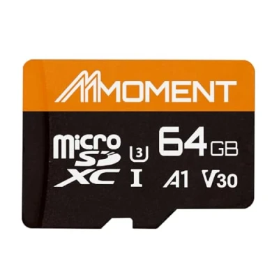 Image of MMOMENT Micro SDXC Card for Nintendo Switch, A1, UHS I, U3, V30, Class 10 Compatible, Read Speed Up to 95 MB/s,Write 35MB/s, SD Adapter Included (64GB, Orange High V30)