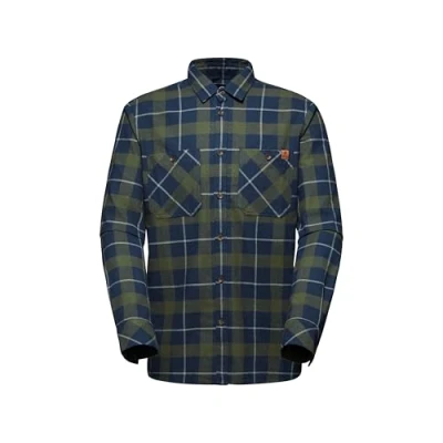 Image of Mammut Alvra Longsleeve Shirt Men Marine Dark Marsh XXL