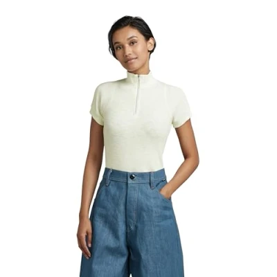 Image of G STAR RAW Women&#039;s Cycling Ultra Slim Zip Top, Blue (lightest sky D23122 D263 C739), XL