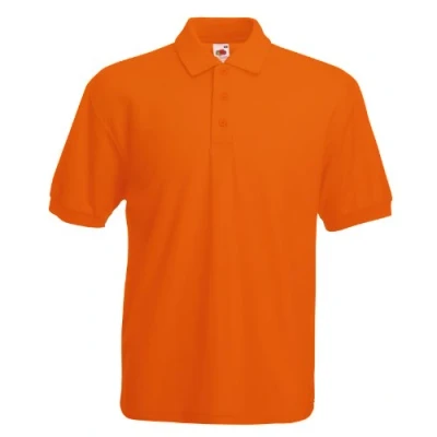 Image of Fruit Of The Loom Men&#039;s SS033M Short Sleeve Polo Shirt, Orange, X Large
