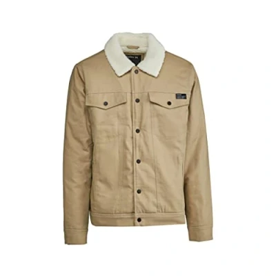 Image of Hurley thread collective inc. Men&#039;s Roy Trucker Sherpa Lined Jacket, Khaki, XL