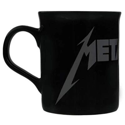 Image of Official Metallica Mug Grey Logo Black Boxed