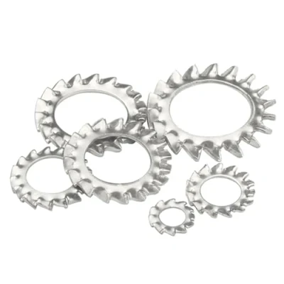 Image of FKONGD Lock Washer 200/100/50 Pcs External Tooth Serrated M3 M4 M5 M6 M8 M10 M12 304 Stainless Steel Shakeproof Star Gasket