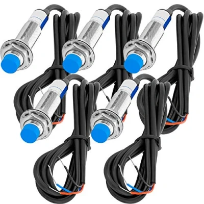Image of AZDelivery M12 LJ12A3 4 Z/BX Inductive Proximity Sensor 12mm Switch Detector 300mA 6 36 VDC 5V NPN Normally Open (NO) 3 Wire compatible with Arduino (Pack of 5) Including E Book!