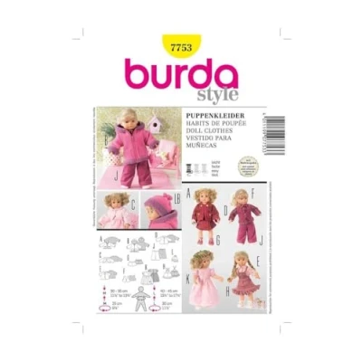 Image of Doll Dresses, Burda 7753