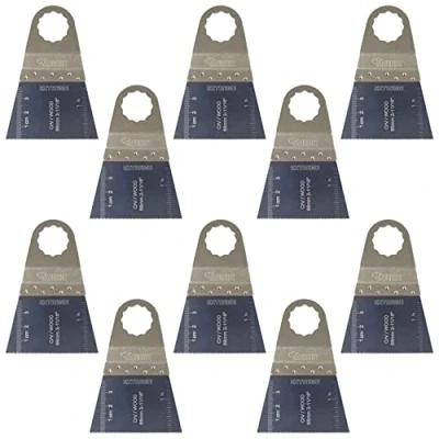 Image of 10 x SabreCut SC65F_10 65mm Fine Tooth Wood Blades Compatible with Fein SuperCut and Festool Vecturo (Non StarLock) Oscillating Multitool Multi Tool Accessories