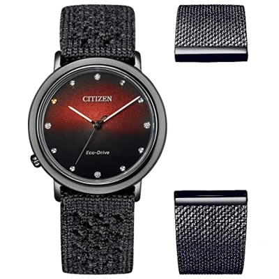 Image of Citizen Men Analogue Japanese Quartz Watch with Fabric Strap EM1007 47E
