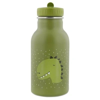 Image of Trixie Insulated Drinking Bottle Mr. Dino 350ml Stainless Steel Water for Kids Green Keeps Drinks Cold Leakproof Eco Friendly and BPA Free