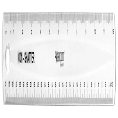 Image of Westcott 12&quot; / 30cm Shatter Proof Plastic Ruler Transparent