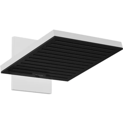 Image of hansgrohe Pulsify E Head Shower with arm, Square (260 x 260 mm), Rainfall 2 Sprays for Wall mounting, Anti limescale, matt White, 24350700
