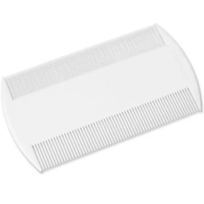 Image of 4 x White Durable Double Sided Nit Combs for Head Lice Dectection Comb with Holder (also ideal Pet Flea) its removes Nits, and Fleas eggs i.e. Grooming Hair Fine Toothed Headlice