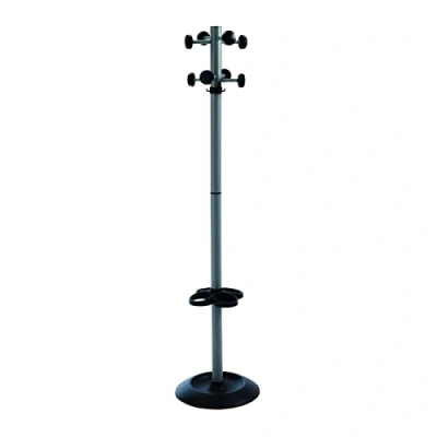 Image of Mr Office coat &amp; umbrella stand with 8 hooks and 1730mm high black