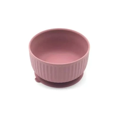 Image of Silicone non slip small pet watering bowl, cat food dog feeding kitten bowl (OldPink)