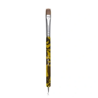 Image of KADS Kolinsky Sable Brush 2 Way Acrylic Professional French Manicure Clean up Nail Art Bend Dotting Pen