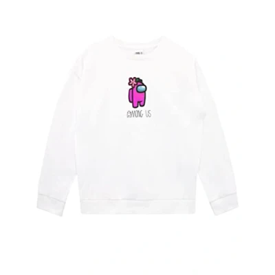 Image of Among Us Girls Sweatshirt Gaming Daywear For Kids White 9 10 Years