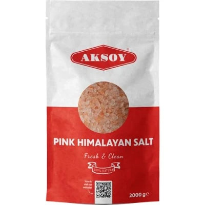 Image of Aksoy Pink Himalayan Salt 2KG, Fine Grain Premium Quality, GMO Free, Supreme Quality Chemical Vegan, All Natural Salt, Triple Washed in Spring Water
