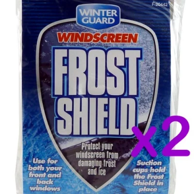 Image of Pack of 2 Winter Guard Windscreen Frost Shield Size 85 cm x 185