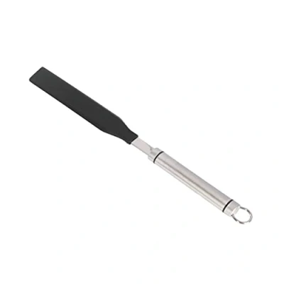 Image of KitchenCraft Professional Plastic Spatula, Palette Knife for Baking with Stainless Steel Handle, 33 cm, Silver/Black