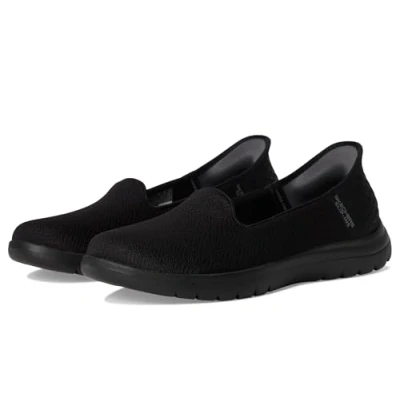 Image of Skechers Women&#039;s ON The GO Flex Slipper, Black Textile, 6 UK