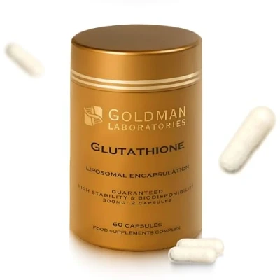 Image of Liposomal Glutathione, Goldman Laboratories Maximum Bioavailability 2 Capsules 300mg Glutathione Antioxidant Capsule Free Radicals Catalysis 100% Vegan and Vegetarian Slow Release