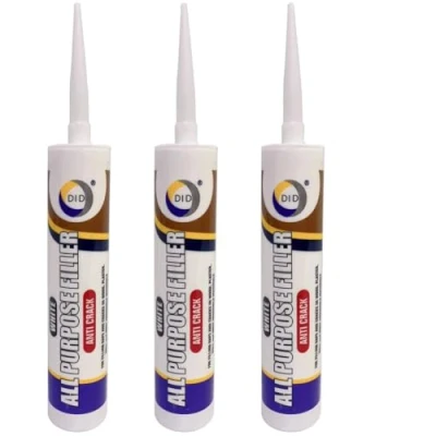 Image of 3x Multi Purpose Silicone Sealant Filler White Clear Black Frame Grout Roof Gutter (All Filler)