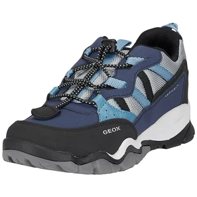 Image of Geox J Montrack Boy B ABX Sneaker, Navy Grey, 4 UK