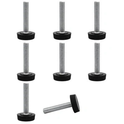 Image of SKIR&#039;CO 8 pcs, Furniture Leveling Feet M8 x 40 mm, Adjustable Round Legs 25 mm Diameter, Thread Leveler Foot