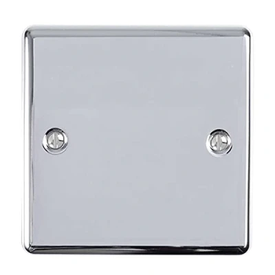 Image of Enhance Decorative 1 Gang Blank Plate Polished Chrome Finish