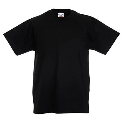 Image of Fruit of the Loom Kids Value Short Sleeve T Shirt Black 9 11