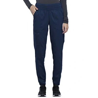 Image of CHEROKEE Women Woman Scrub Trouser Revolution Medical Clothing Jogger Style with Pockets WWE011 Navy 3XL