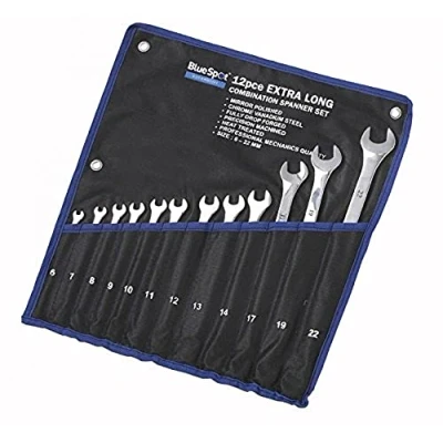 Image of Bluespot Tools 4124 B/SPOT Extra Long Comb Spanner Set (12 Piece)