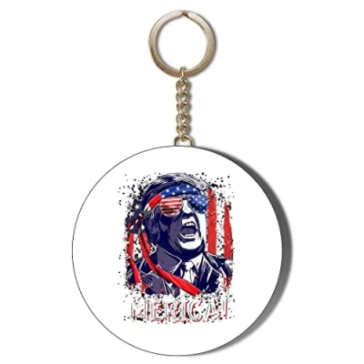 Image of Gift Insanity DONALD TRUMP MERICA POP ART 55mm KEYRING BOTTLE OPENER